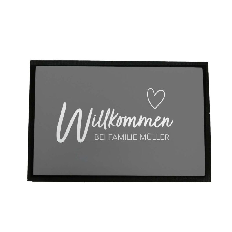 Bild von   fussmatte willkommen personalijpg | Individuelle 🎁 persönliche 🎁 personalisierte Geschenke bedruckt ▪ bestickt ▪ graviert