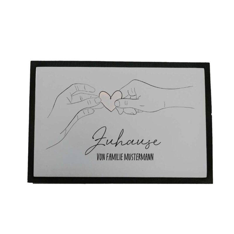 Bild von   fussmatte mit namen motiv zuhajpg | Individuelle 🎁 persönliche 🎁 personalisierte Geschenke bedruckt ▪ bestickt ▪ graviert