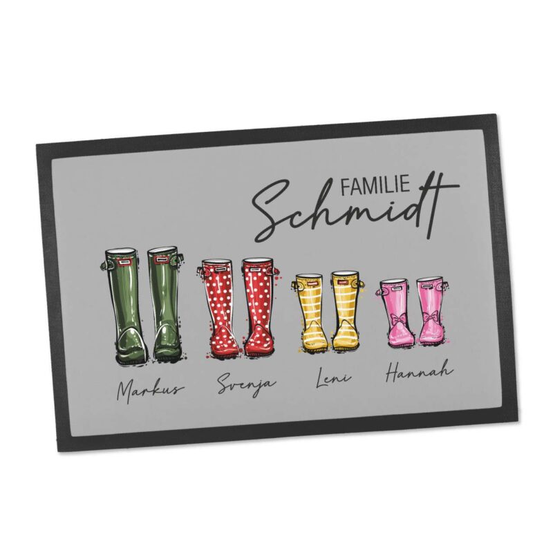 Bild von   fussmatte gummistiefel selbstjpg | Individuelle 🎁 persönliche 🎁 personalisierte Geschenke bedruckt ▪ bestickt ▪ graviert