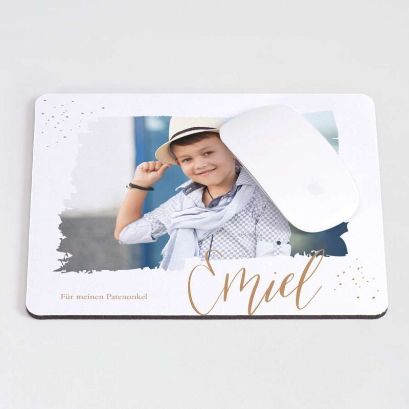 Bild von   mauspad mit foto und malstrichjpg | Individuelle 🎁 persönliche 🎁 personalisierte Geschenke bedruckt ▪ bestickt ▪ graviert