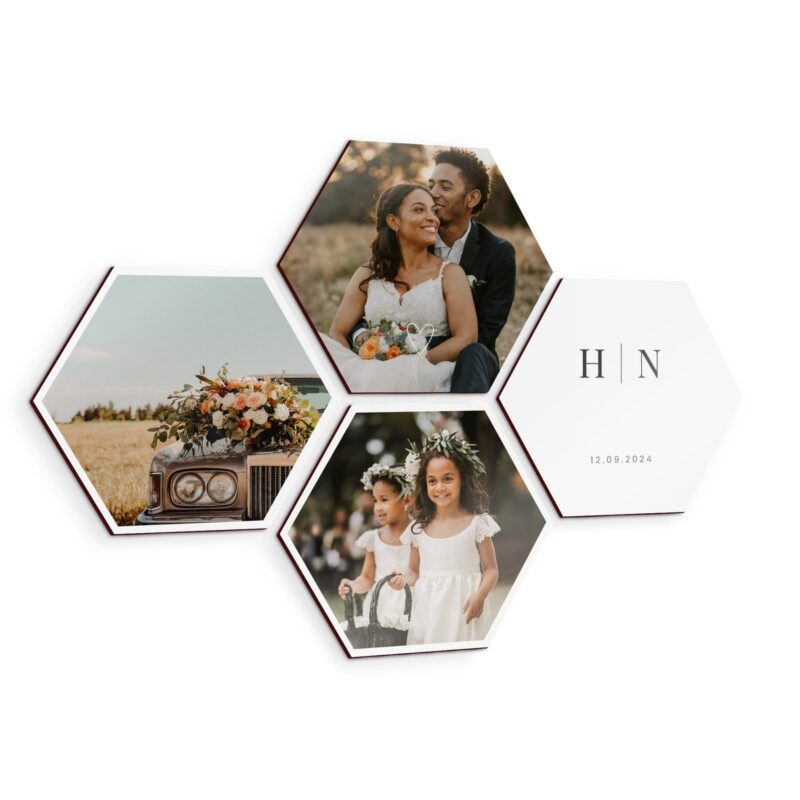Fotokachel - Hexagon - 4 Stück
