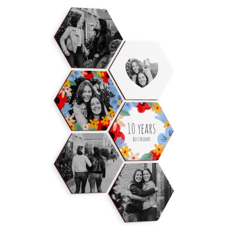Bild von   fotokachel hexagon  stuecjpg | Individuelle 🎁 persönliche 🎁 personalisierte Geschenke bedruckt ▪ bestickt ▪ graviert