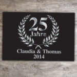 Bild von   fussmatte zur silberhochzeitjpg | Individuelle 🎁 persönliche 🎁 personalisierte Geschenke bedruckt ▪ bestickt ▪ graviert