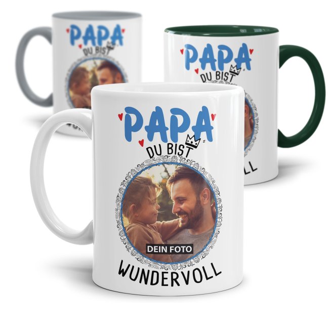 Bild von   tasse fuer papa du bist wundjpg | Individuelle 🎁 persönliche 🎁 personalisierte Geschenke bedruckt ▪ bestickt ▪ graviert