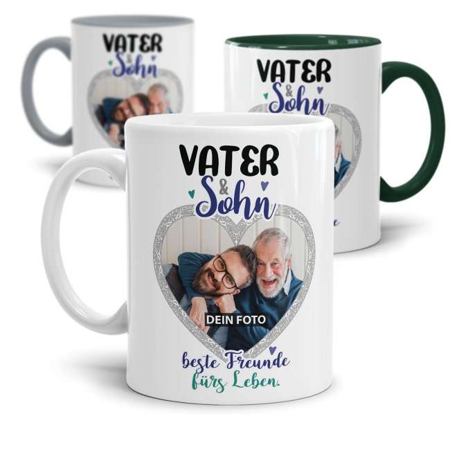 Bild von   tasse vater und sohn mit fjpg | Individuelle 🎁 persönliche 🎁 personalisierte Geschenke bedruckt ▪ bestickt ▪ graviert