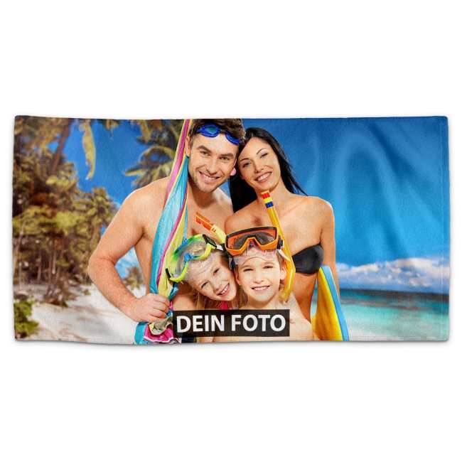 Bild von   badetuch personalisiert mit fojpg | Individuelle 🎁 persönliche 🎁 personalisierte Geschenke bedruckt ▪ bestickt ▪ graviert