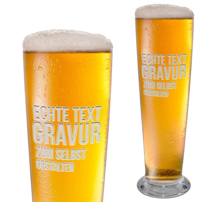 Bild von   graviertes bierglas selbst gesjpg | Individuelle 🎁 persönliche 🎁 personalisierte Geschenke bedruckt ▪ bestickt ▪ graviert