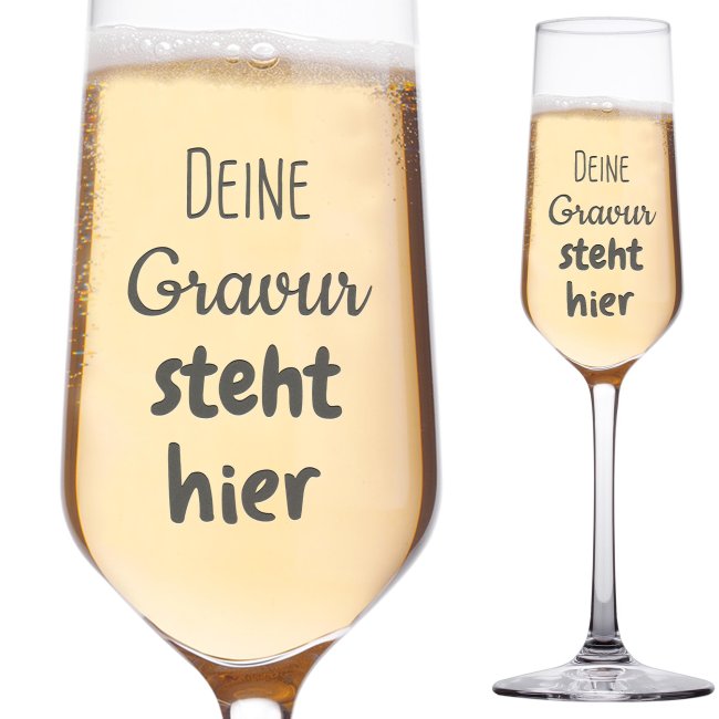 Bild von   sektglas mit gravur mit wunschjpg | Individuelle 🎁 persönliche 🎁 personalisierte Geschenke bedruckt ▪ bestickt ▪ graviert