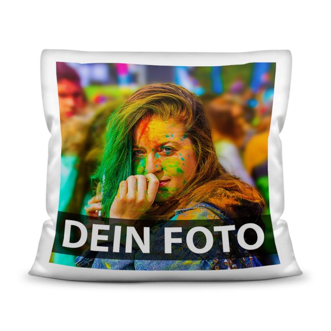 Bild von   fotokissen weiss selbst gestaljpg | Individuelle 🎁 persönliche 🎁 personalisierte Geschenke bedruckt ▪ bestickt ▪ graviert