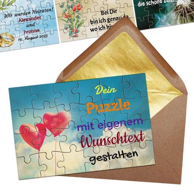 Bild von   puzzle mit persoenlicher botscjpg | Individuelle 🎁 persönliche 🎁 personalisierte Geschenke bedruckt ▪ bestickt ▪ graviert