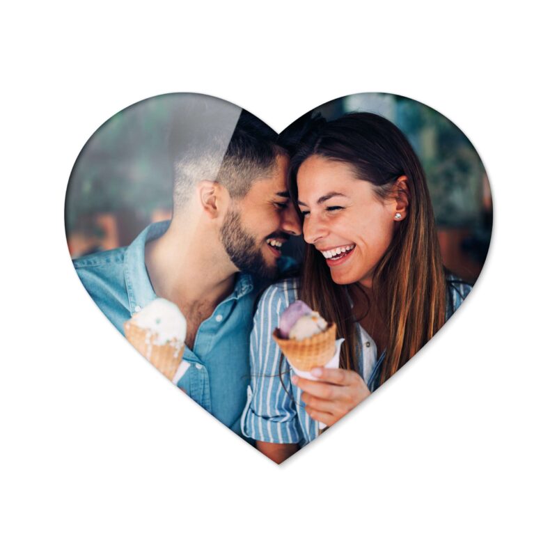 Fotomagnet "Acrylglas" mit Foto bedrucken - Herz