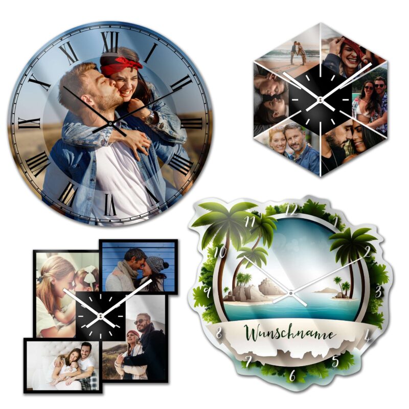 Bild von   wanduhr mit foto gestalten fjpg | Individuelle 🎁 persönliche 🎁 personalisierte Geschenke bedruckt ▪ bestickt ▪ graviert