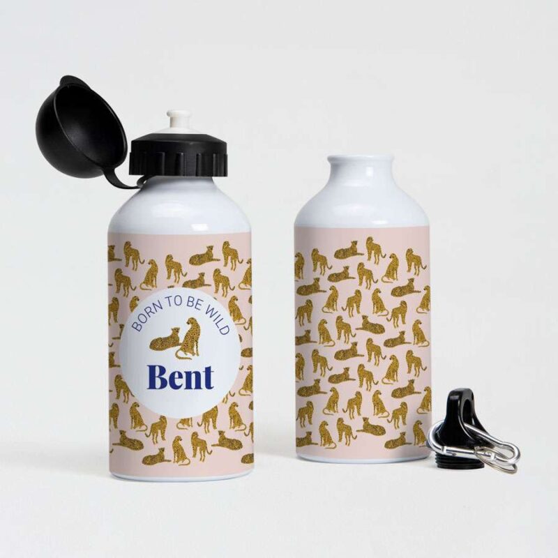 Bild von   trinkflasche gepard alujpg | Individuelle 🎁 persönliche 🎁 personalisierte Geschenke bedruckt ▪ bestickt ▪ graviert