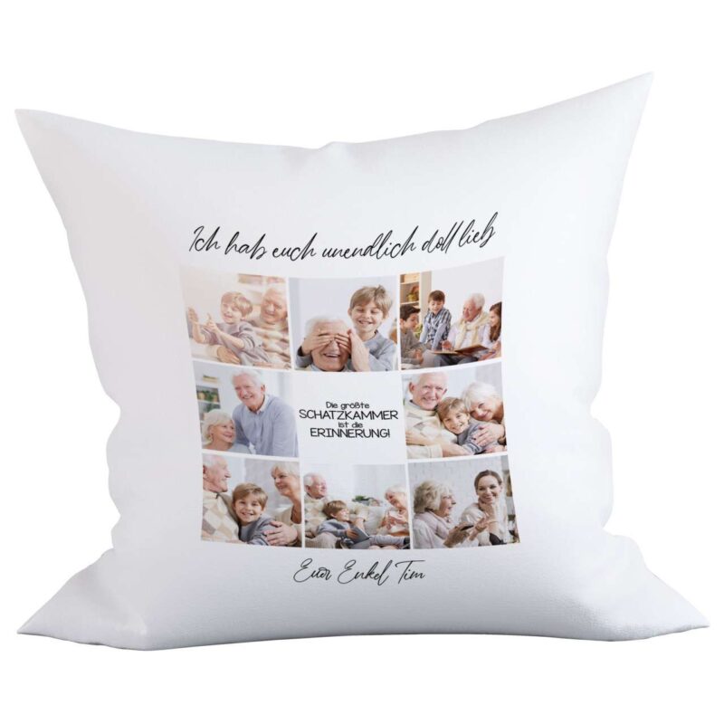 Bild von   fotokissen collage baumwollejpg | Individuelle 🎁 persönliche 🎁 personalisierte Geschenke bedruckt ▪ bestickt ▪ graviert