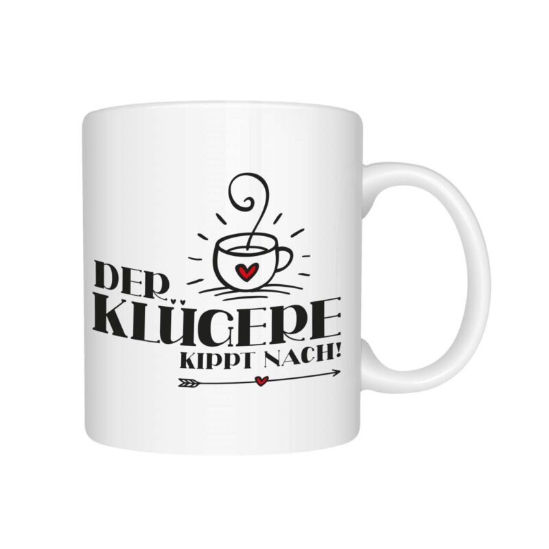 Bild von   kaffeetasse der kluegerejpg | Individuelle 🎁 persönliche 🎁 personalisierte Geschenke bedruckt ▪ bestickt ▪ graviert