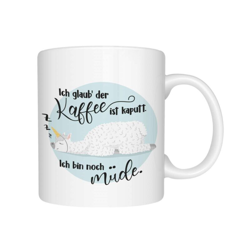 Bild von   alpaka tasse kaffee ist kaputtjpg | Individuelle 🎁 persönliche 🎁 personalisierte Geschenke bedruckt ▪ bestickt ▪ graviert