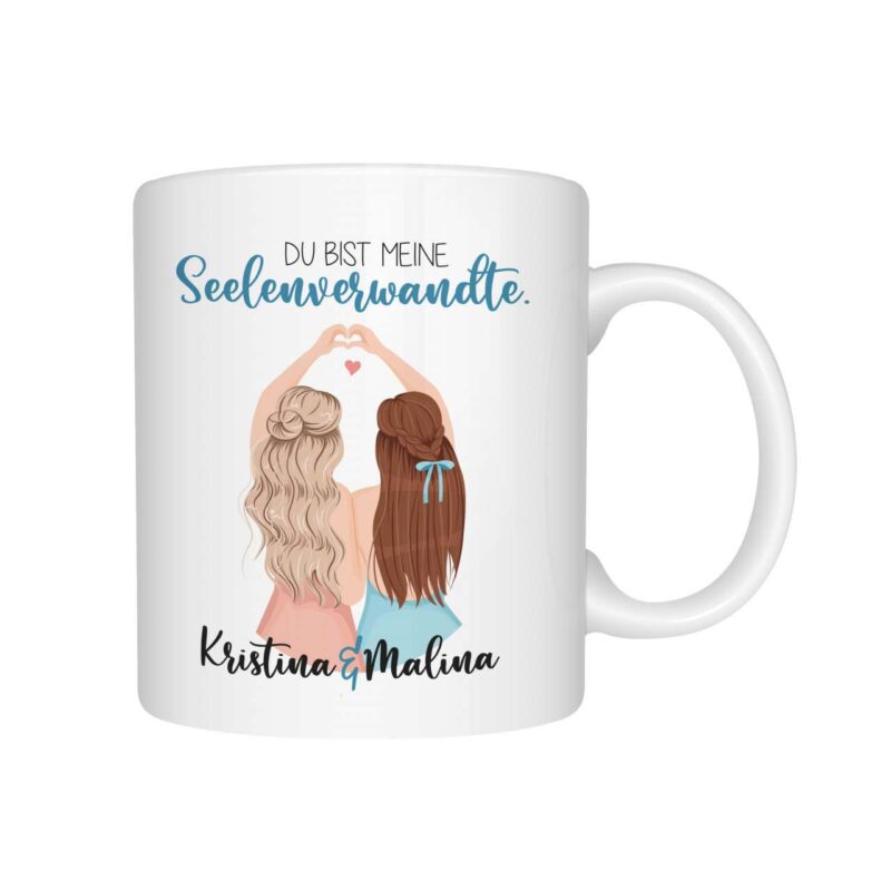 Bild von   beste freundin tasse seelenverjpg | Individuelle 🎁 persönliche 🎁 personalisierte Geschenke bedruckt ▪ bestickt ▪ graviert