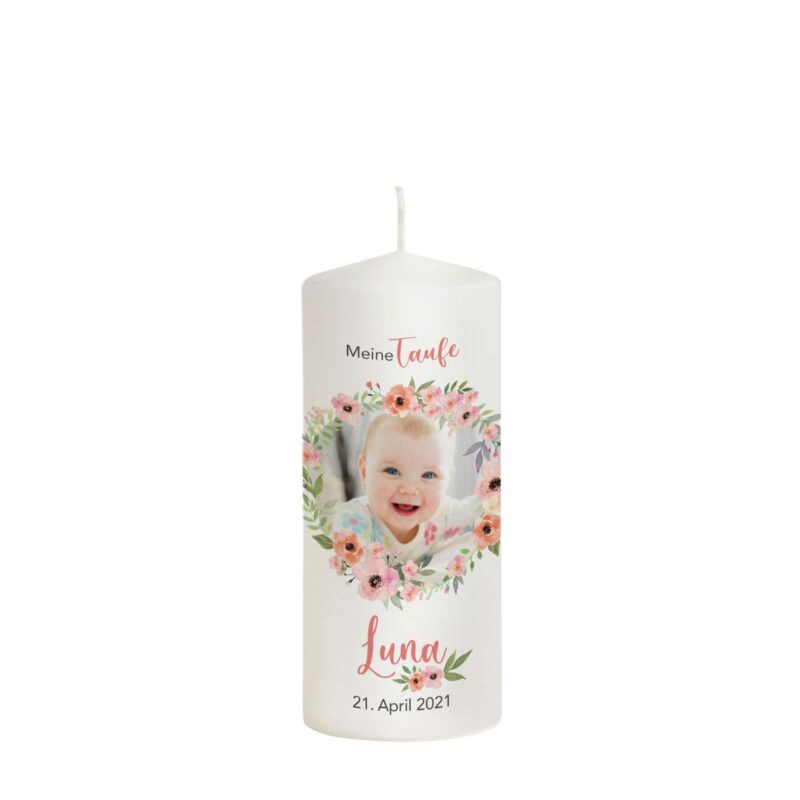 Bild von   patenkerze mit foto fuer maedcjpg | Individuelle 🎁 persönliche 🎁 personalisierte Geschenke bedruckt ▪ bestickt ▪ graviert