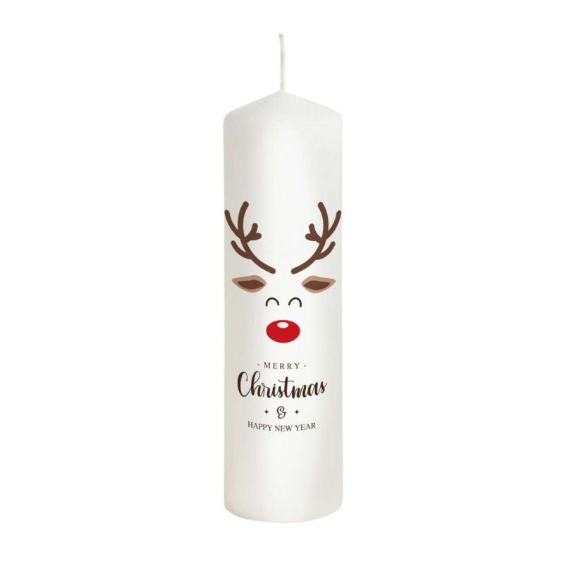 Bild von   weihnachtskerze rentier rudolfjpg | Individuelle 🎁 persönliche 🎁 personalisierte Geschenke bedruckt ▪ bestickt ▪ graviert