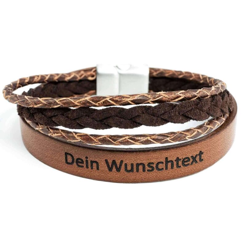 Bild von   lederarmband mit gravur lederjpg | Individuelle 🎁 persönliche 🎁 personalisierte Geschenke bedruckt ▪ bestickt ▪ graviert