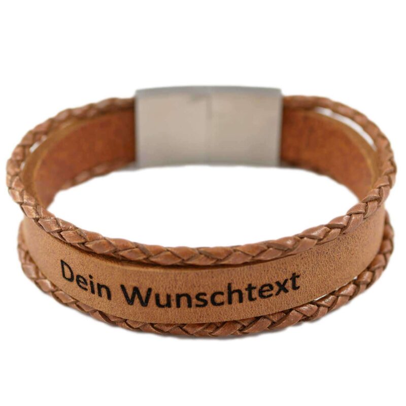 Bild von   lederarmband mit gravur lederjpg | Individuelle 🎁 persönliche 🎁 personalisierte Geschenke bedruckt ▪ bestickt ▪ graviert