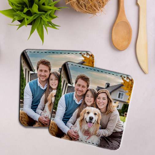 Bild von   kunstleder untersetzerjpg | Individuelle 🎁 persönliche 🎁 personalisierte Geschenke bedruckt ▪ bestickt ▪ graviert