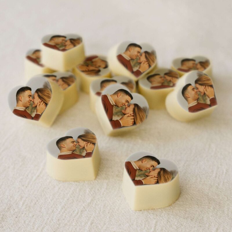 Bild von   pralinen mit foto herzjpg | Individuelle 🎁 persönliche 🎁 personalisierte Geschenke bedruckt ▪ bestickt ▪ graviert