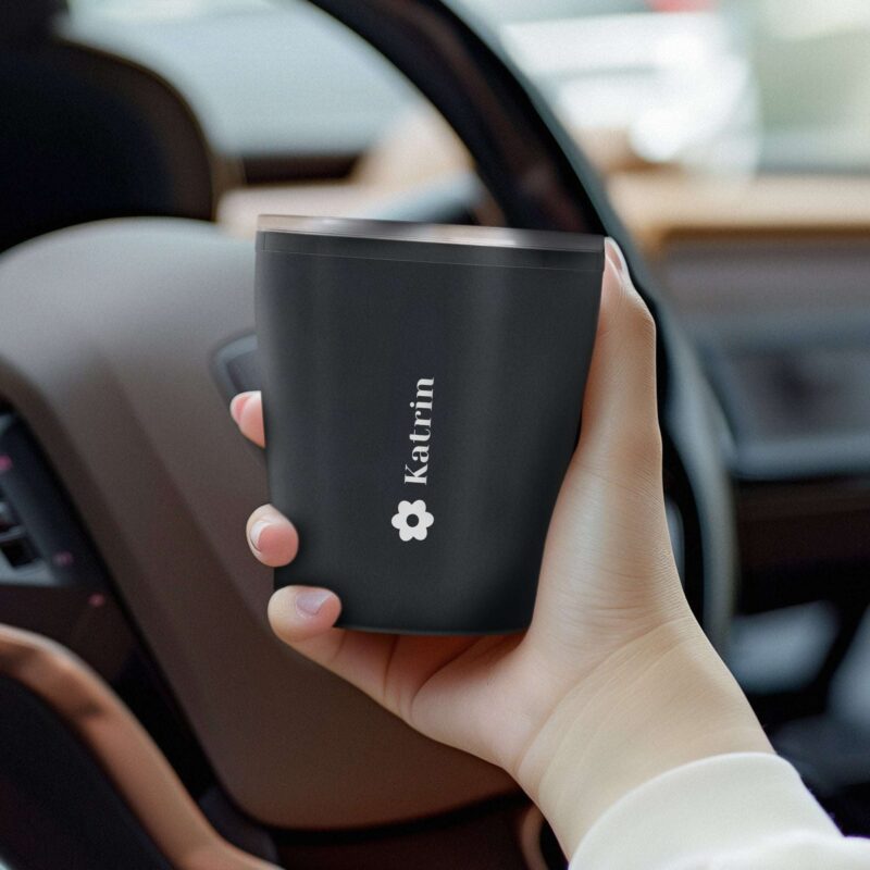 Bild von   reisebecher mit gravurjpg | Individuelle 🎁 persönliche 🎁 personalisierte Geschenke bedruckt ▪ bestickt ▪ graviert