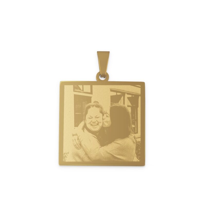 Bild von   viereckiger anhaenger mit fotojpg | Individuelle 🎁 persönliche 🎁 personalisierte Geschenke bedruckt ▪ bestickt ▪ graviert