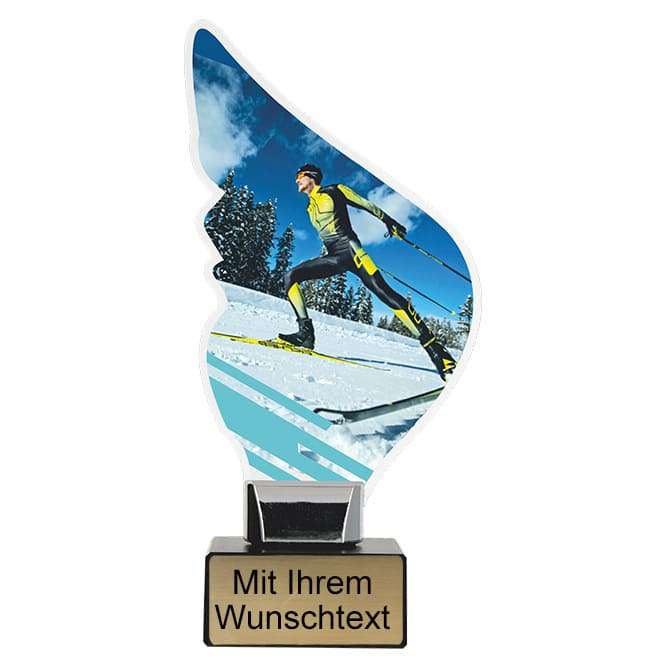 Bild von   acryltrophaee skilanglaufenjpg | Individuelle 🎁 persönliche 🎁 personalisierte Geschenke bedruckt ▪ bestickt ▪ graviert