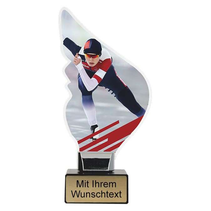 Acryltrophäe Eisschnelllauf
