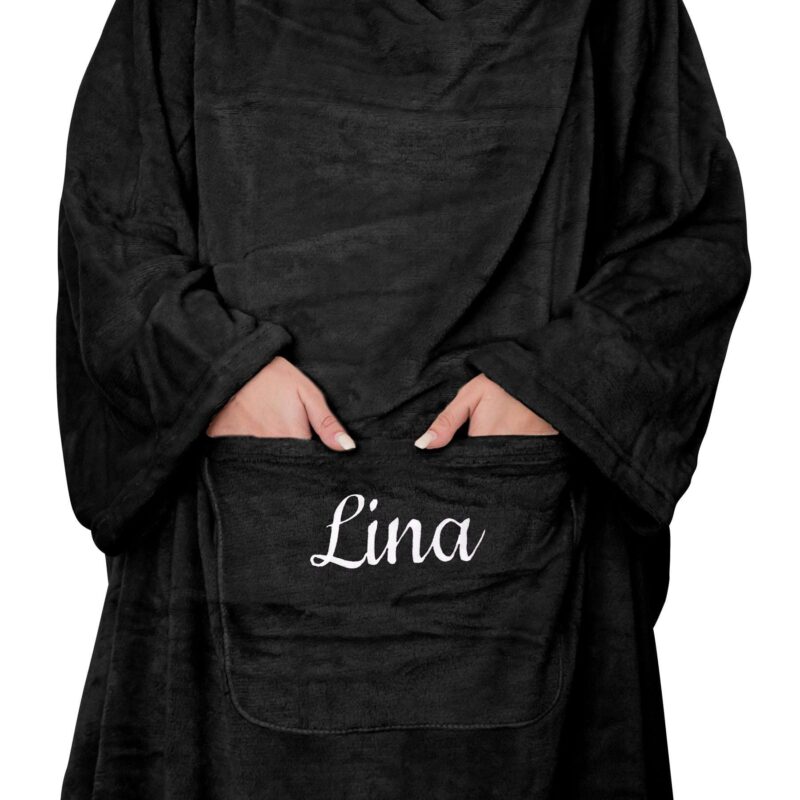 Bild von   premium kuscheldecke mit aermejpg | Individuelle 🎁 persönliche 🎁 personalisierte Geschenke bedruckt ▪ bestickt ▪ graviert