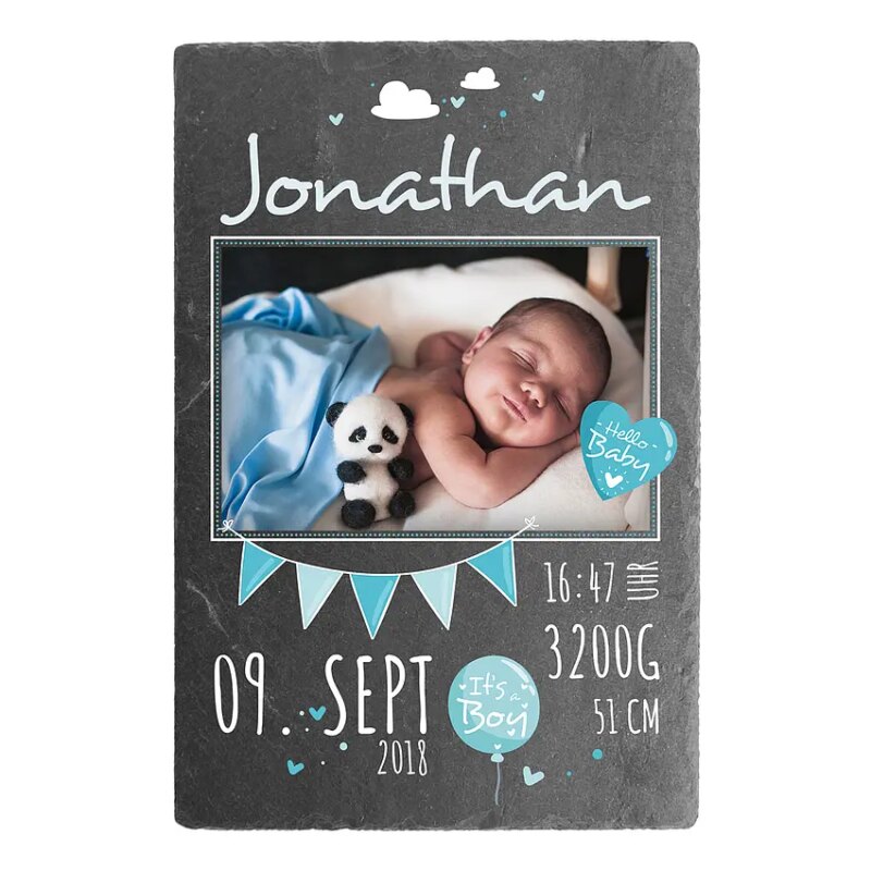 Bild von   schild zur geburt eines babysjpg | Individuelle 🎁 persönliche 🎁 personalisierte Geschenke bedruckt ▪ bestickt ▪ graviert