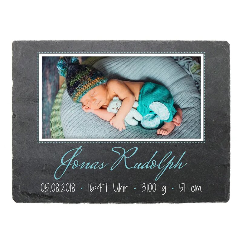 Bild von   schild zur geburt mit foto gjpg | Individuelle 🎁 persönliche 🎁 personalisierte Geschenke bedruckt ▪ bestickt ▪ graviert