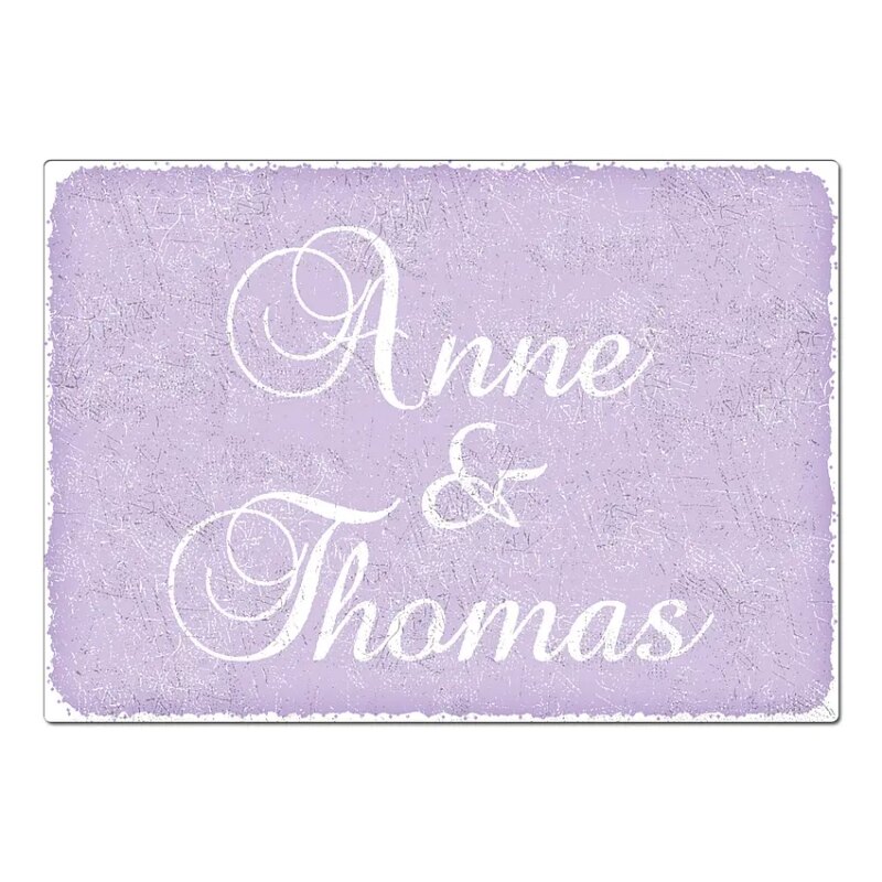 Bild von   schild zur hochzeit mit namenjpg | Individuelle 🎁 persönliche 🎁 personalisierte Geschenke bedruckt ▪ bestickt ▪ graviert