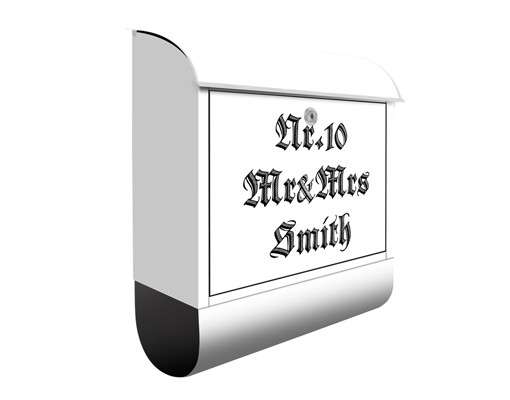 Bild von   briefkasten mit eigenem text njpg | Individuelle 🎁 persönliche 🎁 personalisierte Geschenke bedruckt ▪ bestickt ▪ graviert