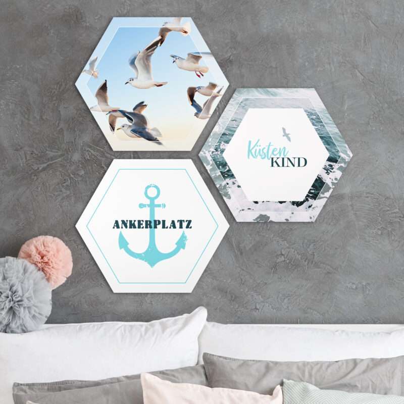 Bild von   hexagon bild alu dibond designjpg | Individuelle 🎁 persönliche 🎁 personalisierte Geschenke bedruckt ▪ bestickt ▪ graviert