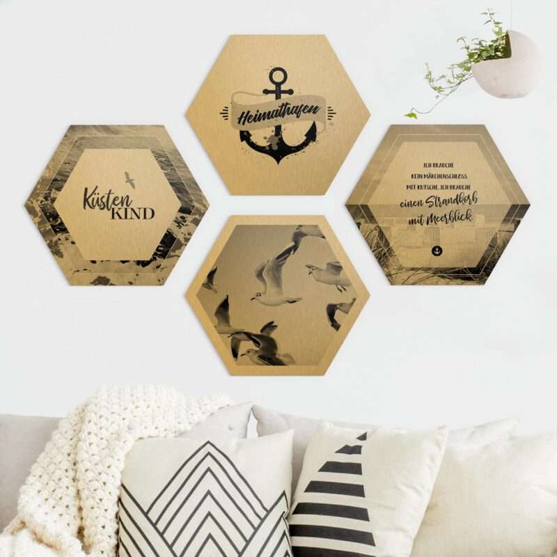 Bild von   hexagon bild alu dibond designjpg | Individuelle 🎁 persönliche 🎁 personalisierte Geschenke bedruckt ▪ bestickt ▪ graviert