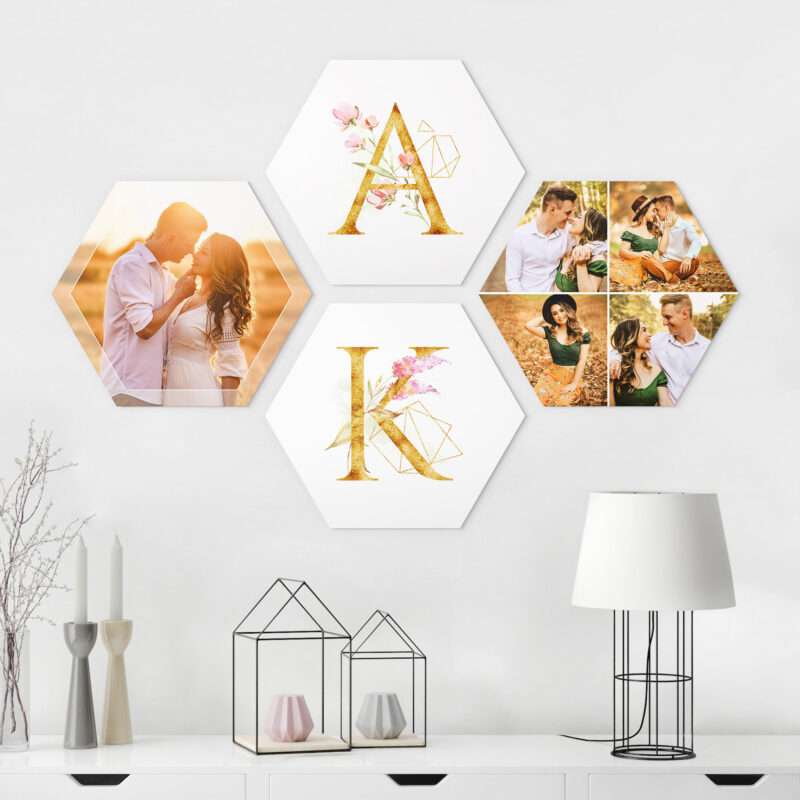 Bild von   hexagon bild alu dibond designjpg | Individuelle 🎁 persönliche 🎁 personalisierte Geschenke bedruckt ▪ bestickt ▪ graviert