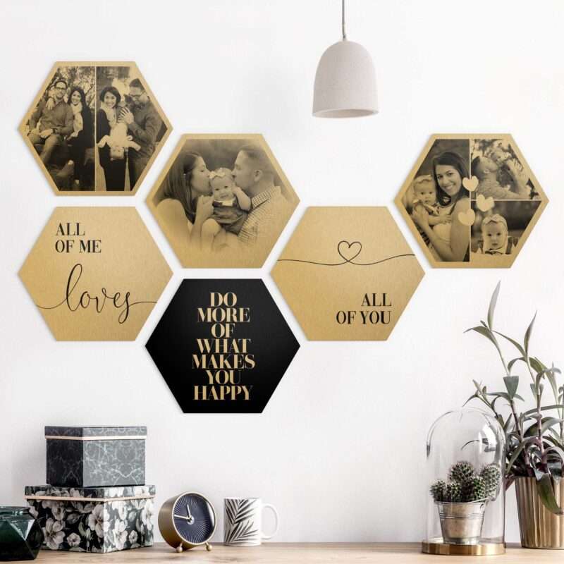 Bild von   hexagon bild alu dibond designjpg | Individuelle 🎁 persönliche 🎁 personalisierte Geschenke bedruckt ▪ bestickt ▪ graviert