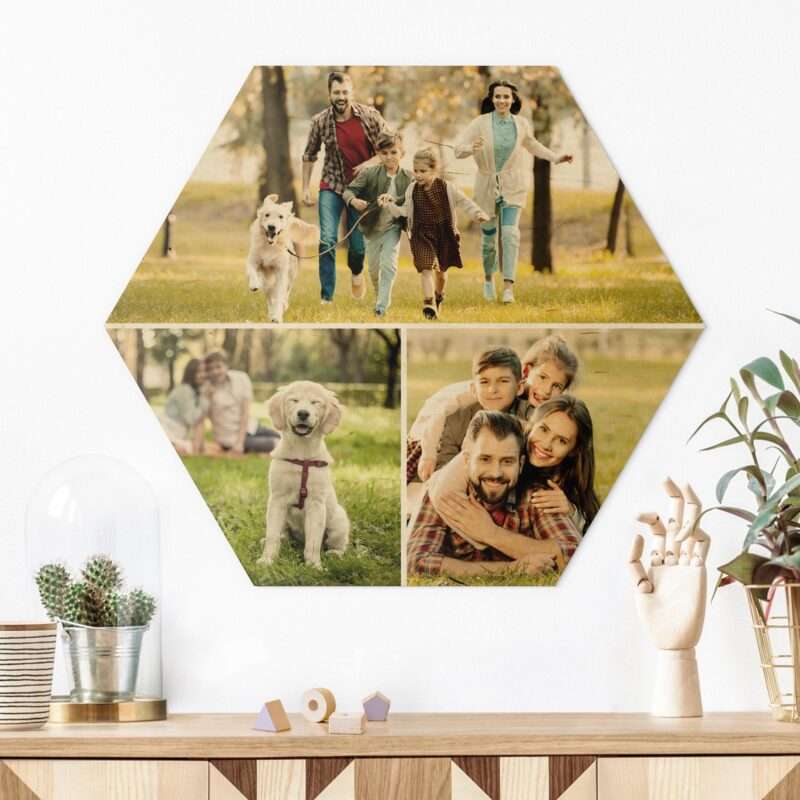 Bild von   hexagon bild holz designer hexjpg | Individuelle 🎁 persönliche 🎁 personalisierte Geschenke bedruckt ▪ bestickt ▪ graviert