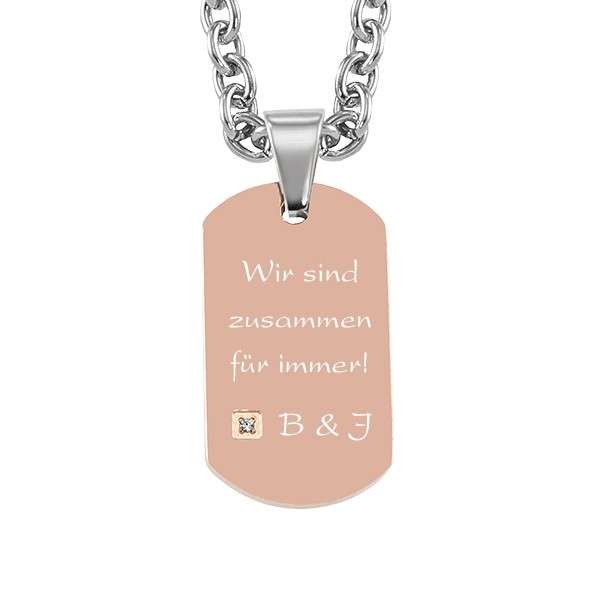 Bild von   anhaenger mit gravur dog tag zjpg | Individuelle 🎁 persönliche 🎁 personalisierte Geschenke bedruckt ▪ bestickt ▪ graviert