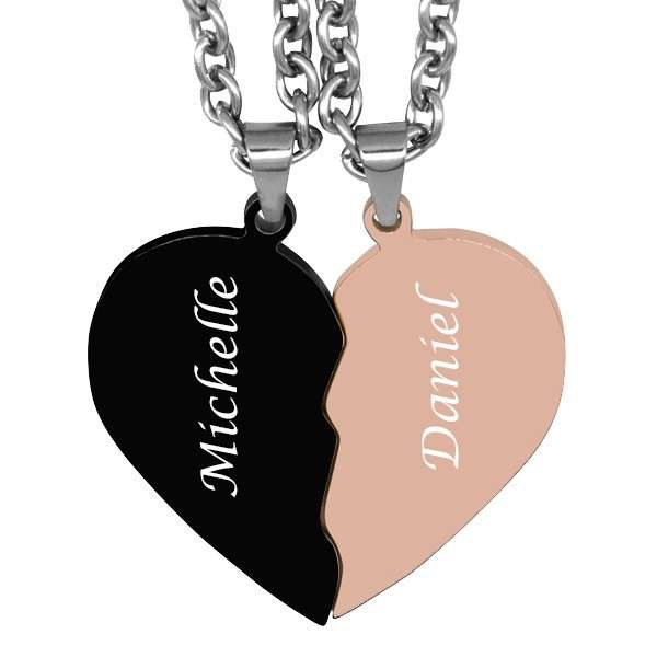 Bild von   partner anhaenger mit gravur gjpg | Individuelle 🎁 persönliche 🎁 personalisierte Geschenke bedruckt ▪ bestickt ▪ graviert