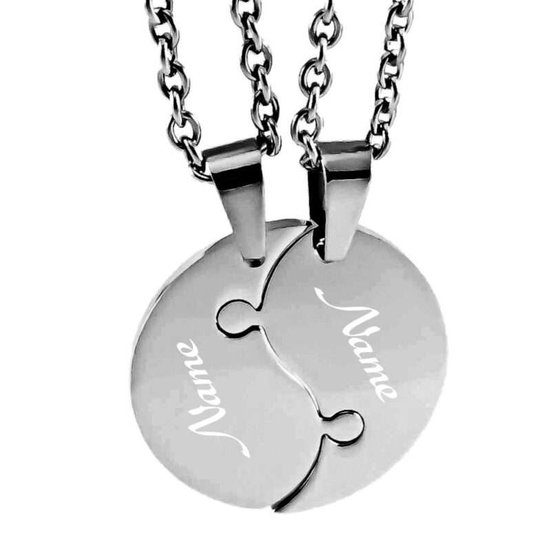 Bild von   partner anhaenger mit gravur yjpg | Individuelle 🎁 persönliche 🎁 personalisierte Geschenke bedruckt ▪ bestickt ▪ graviert