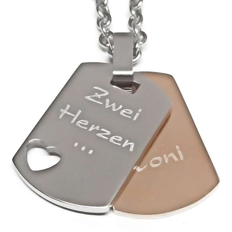 Bild von   anhaenger mit gravur double cujpg | Individuelle 🎁 persönliche 🎁 personalisierte Geschenke bedruckt ▪ bestickt ▪ graviert