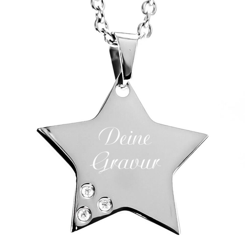 Bild von   anhaenger mit gravur stern mitjpg | Individuelle 🎁 persönliche 🎁 personalisierte Geschenke bedruckt ▪ bestickt ▪ graviert