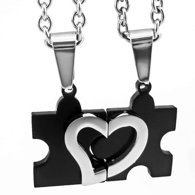 Bild von   partneranhaenger puzzle schwarjpg | Individuelle 🎁 persönliche 🎁 personalisierte Geschenke bedruckt ▪ bestickt ▪ graviert