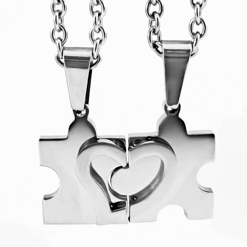 Bild von   partneranhaenger puzzle silberjpg | Individuelle 🎁 persönliche 🎁 personalisierte Geschenke bedruckt ▪ bestickt ▪ graviert