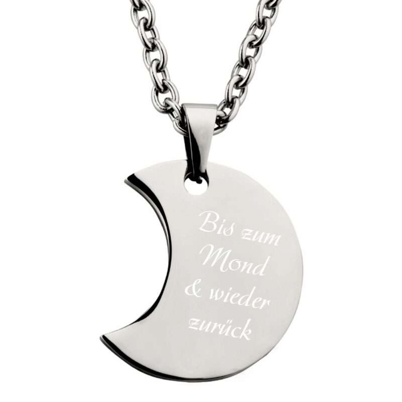 Bild von   anhaenger mit gravur mondjpg | Individuelle 🎁 persönliche 🎁 personalisierte Geschenke bedruckt ▪ bestickt ▪ graviert