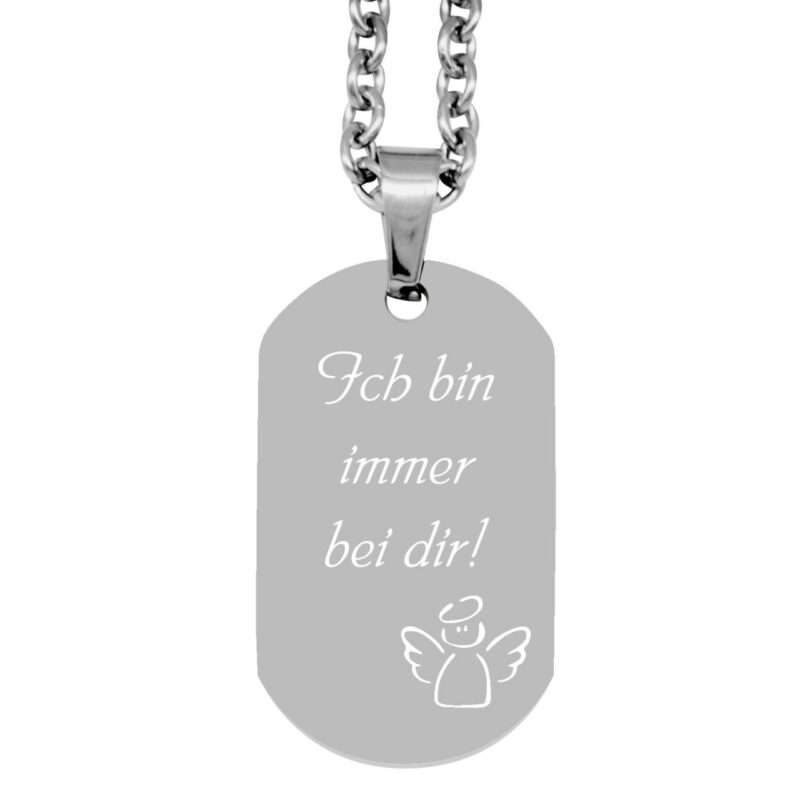 Bild von   anhaenger dogtag engel siljpg | Individuelle 🎁 persönliche 🎁 personalisierte Geschenke bedruckt ▪ bestickt ▪ graviert